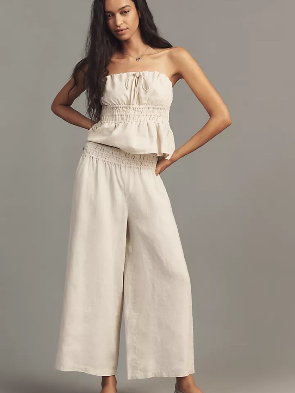 Anthropologie The Somerset Linen Pull-On Pants Size Small - Picture 6 of 10